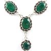 Image 2 : 278.5ctw Natural Emerald Fashion Silver Necklace