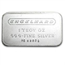1 oz Engelhard Silver Bar (Wide, Logo / Frosted, 1980,