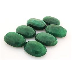 257.78ctw Faceted Loose Emerald Beryl Gemstone Lot of 7