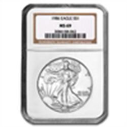 1986 Silver American Eagle (NGC MS-69)