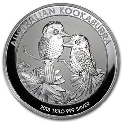 2013 1 Kilo (32.15 oz) Silver Australian Kookaburra