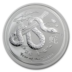 2013 2 oz Silver Australian Lunar Year of the Snake (SI