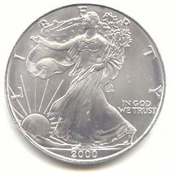 Uncirculated Silver Eagle 2000