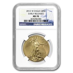 2012-W 1 oz Burnished Gold American Eagle MS-70 NGC (ER