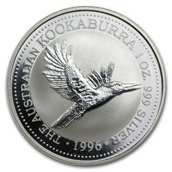 1996 1 oz Silver Australian Kookaburra