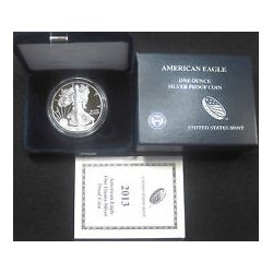 2013-W (Proof) Silver American Eagle (w/Box & CoA)