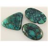 Image 1 : Natural Turquoise 254.65ctw Loose Gemstone 3pc Big Size