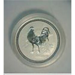 2005 2 oz Silver Lunar Year of the Rooster (Series I)