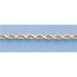 Pure Gold 16" 14k Gold-Yellow 2.0mm D/C Rope Chain