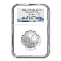 2013 1/4 oz Silver Libertad MS-70 NGC (ER) - Registry S