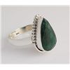 Image 1 : EMERALD BERYL 24.35CTW CUTE DESIGN SILVER RING