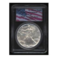 1991 Silver Eagle Gem Uncirculated PCGS WTC Ground Zero