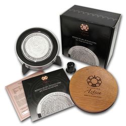 2012 1 Kilo (32.15 oz) Silver Aztec Calendar Coin (W/Bo