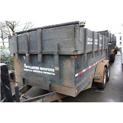 2004 SNAKERIVER BLACK DUMP TRAILER WITH DEBRIS COVER, 12' BOX, VIN #2BG8012124U820040