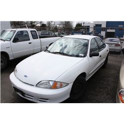 2000 CHEVROLET CAVALIER, 4DR SDN, WHITE, VIN #361JC5244Y5198555,