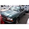Image 1 : 1998 FORD RANGER PU TRUCK, GREEN VIN#1FTYR1449WPA42467,