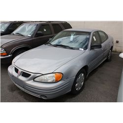 2000 PONTIAC GRAND AM SE, 4DSDN, GREY, VIN#1G2NF52E6YM797227,