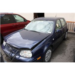 2004 VOLKSWAGEN GOLF, BLUE, VIN # 9BWGL21J744035017