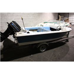 BLUE ANCHOR BOAT WITH MERCURY 402 40HSP, BOAT ON TRAILER