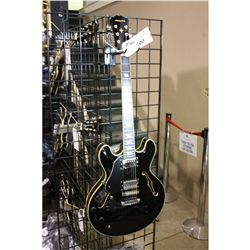 BLACK ARIA ELECTRIC GUITAR WITH TRIBESMAN CLASSIC SOFT GUITAR BAG