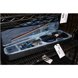 BLUE ELECTRIC VIOLIN WITH CASE