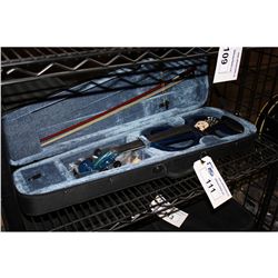 BLUE ELECTRIC VIOLIN WITH CASE