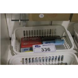 BASKET OF ASSORTED HARMONICAS