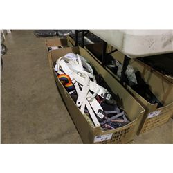 LARGE BOX OF ASSORTED GUITAR STRAPS