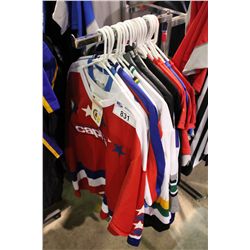 LOT OF HOCKEY JERSEYS & SPORTS CLOTHING