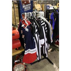 LOT OF HOCKEY JERSEYS & SPORTS CLOTHING