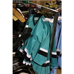 APPROX 25 SAN JOSE COLOUR HOCKEY JERSEYS