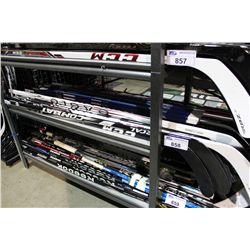 LARGE LOT OF ASSORTED HOCKEY STICKS