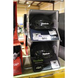 3 REEBOK + 1 CCM HOCKEY HELMET