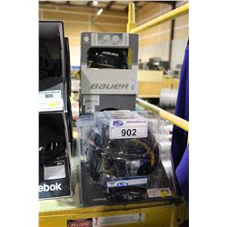 2 BAUER + 1 MISSION HOCKEY HELMET