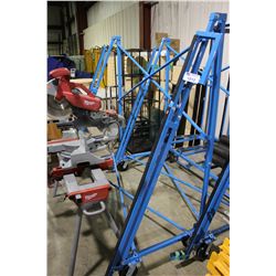 BLUE MOBILE GLASS CART