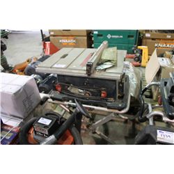 BOSCH 10" TABLE SAW ON MOBILE STAND