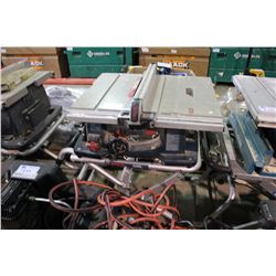 BOSCH 10" TABLE SAW ON MOBILE STAND