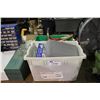 Image 1 : 2 BINS OF ASSORTED TOOLS & PATTON FAN