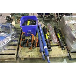 PALLET OF CRANE PARTS & RAMS