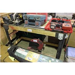 WOODEN WORK BENCH & WILTON BENCH VICE