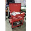 Image 1 : RED MOBILE TOOL BOX WITH CONTENTS