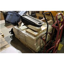 OUTDOOR NATURAL GAS BURNER & PALLET OF FIREPLACE BRICKS