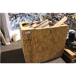 LARGE BIN OF ASSORTED TOOLS