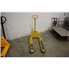 Image 1 : YELLOW GS 5500LBS PALLET JACK ( ONE FORK BENT IN SLIGHTLY )
