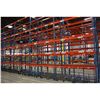 Image 2 : RUN OF 9 PALLET RACKING BAYS: INCLUDING 10 BLUE 20' UPRIGHTS AND 90 ORANGE CROSSBARS