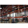 Image 2 : RUN OF 6 PALLET RACKING BAYS: INCLUDING 7 BLUE 20' UPRIGHTS AND 56 ORANGE CROSSBARS