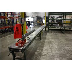 UNIVEYOR POWERED CONVEYOR SYSTEM WITH CORNER AND 39' CONVEYOR RUN