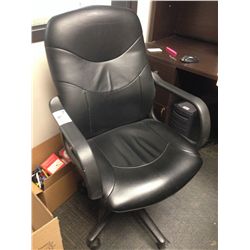 BLACK LEATHER BACK OFFICE CHAIR