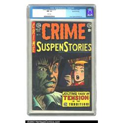Crime SuspenStories #27 Gaines File pedigree Certificate Missing (EC, 1955) CGC NM- 9.2 White pag...