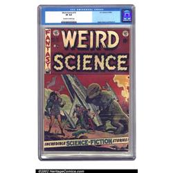 Weird Science #15 (EC, 1952) CGC VF 8.0 Off-white to white pages. A dinosaur attacks on this grea...